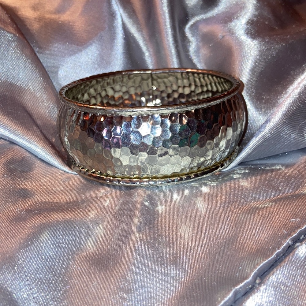 Large sized silver bracelet